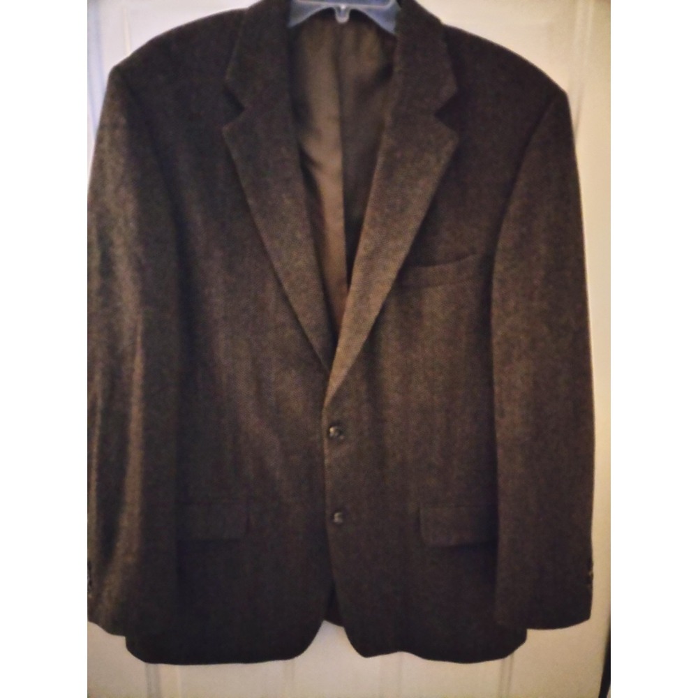 Men's Cricketeer Tweed Wool Suit Coat Brown/Tan Size Large
